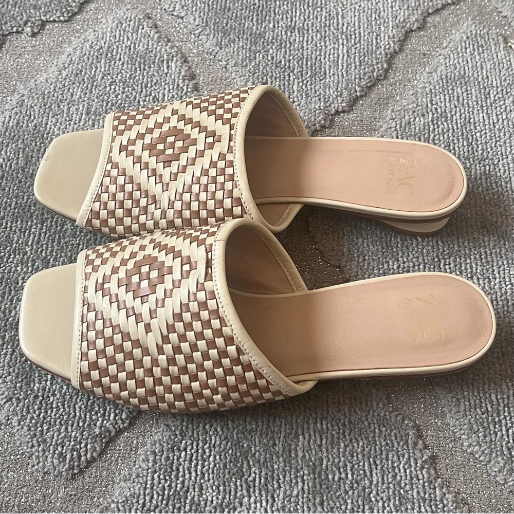 ZAC ZAC POSEN Linda Ivory Weave Sandals - Picture 3 of 7